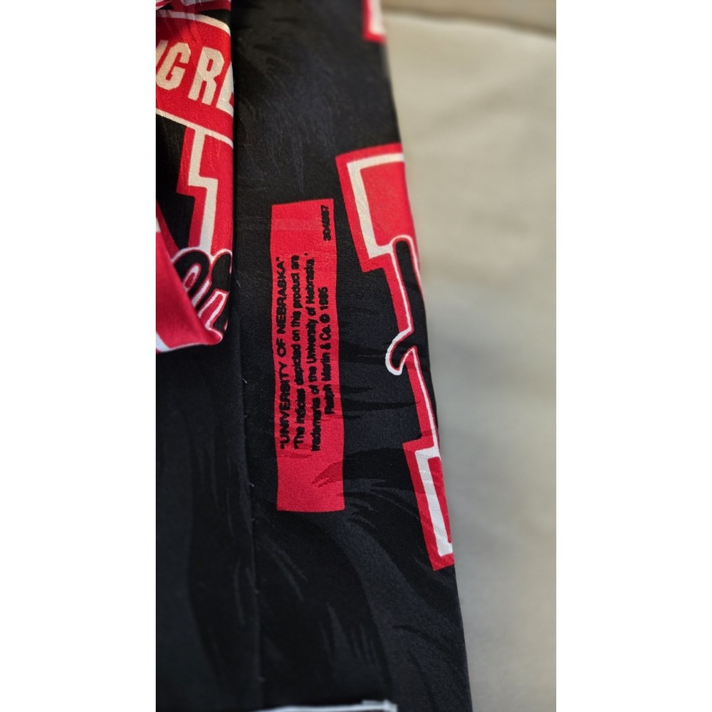 Vintage Nebraska Huskers Tie RM Sport Go Big Red College Logo 1995 NCAA - Picture 3 of 4